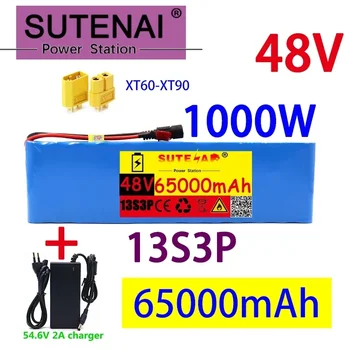 48v65ah 1000W 13s3p 48V lítium-iónová batéria pre 54.6 V elektrických požičovňa skútrov s BMS + 54.6 V nabíjačke