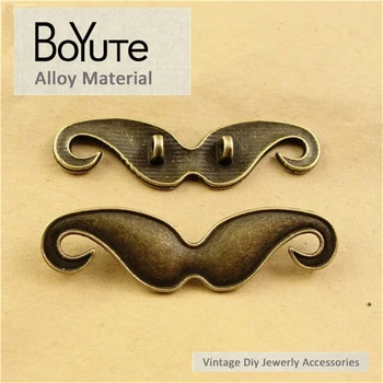 BoYuTe (40 Ks/Lot) 48*13MM Vintage Štýl, Antické Bronzové Pozlátené Fúzy Prívesky Diy Šperky, Doplnky, Veľkoobchod