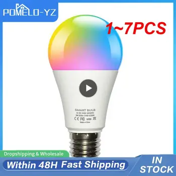 1~7PCS 15W Tuya Wifi Smart Žiarovky RGB E27 Led Žiarovka Smart Home Tuya Lampa 110V Alexa Smart Lampa Pre Domáce