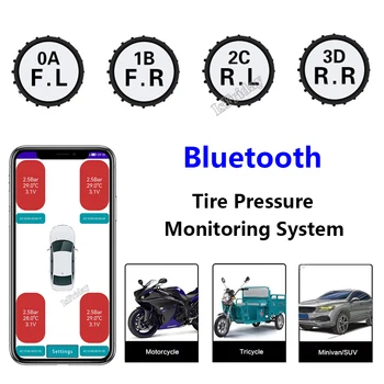 Motocykel monitorovanie tlaku v pneumatikách Tlak vzduchu v Pneumatikách Systém Monitorovania Bluetooth-Kompatibilné Tlaku v Pneumatikách Senzory Bezdrôtové Android/IOS Moto Auto TMPS
