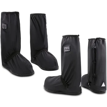 2 Páry Nepremokavé Topánky Zahŕňa Čierne PVC S Reflexnými Listy XXL Veľkosť Dážď zariadenia, Sneh A Dážď Boot Zahŕňa