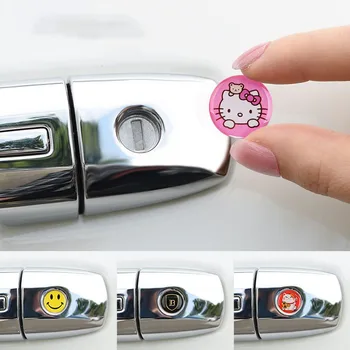Kawaii Sanrio Auto Doplnky Hello Kitty Anime Série Cute Car Universal Kľučky Otvoru, Vodotesný, Anti-Blocking Protector