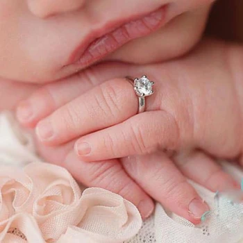 Crystal Dieťa Krúžky Novorodenca Krásne Biele Krúžky Angel Ľahké Nosenie Foto Rekvizity