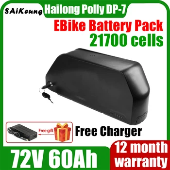 21700 Accu Akku 72V 20/30/40/50/60ah Elektrische Batterij E-bike Batterij Hailong Polly Downtube Bafang Batterij Voor 250W-3000W
