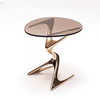 Prispôsobenie Nordic moderné svetlo luxusné dizajnér tvorivé špeciálne tvarované FRP elektrolyticky pokrývajú malé konferenčný stolík malý