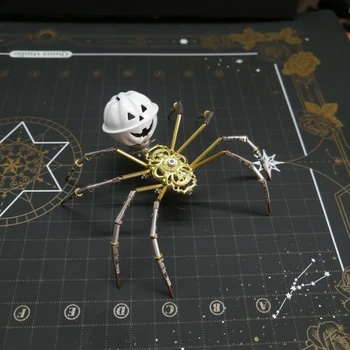 Steampunk Halloween Tekvica Spider Model Auta Mechanické Hmyzu DIY Kovové Montáž Hračka 3D Puzzle, Hračky pre Deti, Dospelých
