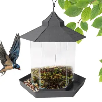 Transparentné dom-tvarované Vonkajšie Vtáčie Kŕmidlá pre Všetky ročné obdobia Vták Lastovička Feeder Pozorovateľov Dodávky na Nádvorie a Záhrada