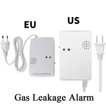 1-5 KS Zemného Plynu Citlivý Detektor Alarm, Nezávislé Plynové Senzor EU/US Plug Prírodné Otravy Detektor Úniku Plynu Home Security