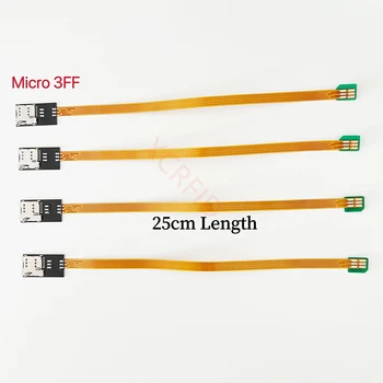 Micro 3FF SIM Slot pre Rozšírenie Samostatne Pop-up Converter FPC Kábla 25 cm na 2FF SIM Štandardné 3FF 4FF Nano Konverzie Line