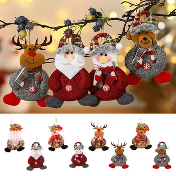 2023 Vianočný Stromček Prívesok Oblečenie pre Bábiku Ozdoby Santa Claus Snehuliak A Elk Ozdoby Pre Domáce Vianočné ElfKids Darček Veselé W8D4