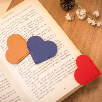 Mini tvare Srdca Rohu Stránky Značky Portable Multicolor Čítanie Záložky Tvorivé Kožené Záložku Knihy Page Marker