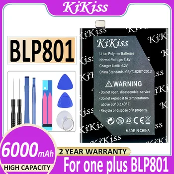 KiKiss BLP801 6000mAh Výkonné Batérie Pre OnePlus 1. 8T BLP801 Vysokou Kapacitou Batterij