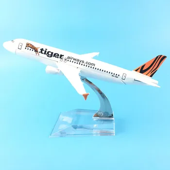 Tiger Airlines Letúna model Airbus A320 lietadlo 16 CM Kovové zliatiny diecast 1:400 lietadlo model hračky Zberateľskú darček