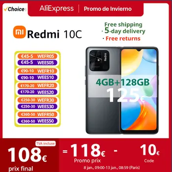 Globálna Verzia Xiao Redmi 10C 10 C s veľkosťou 4 gb, 128 GB Smartphone Snapdragon 680 6.71
