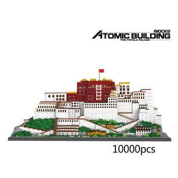 Svet Slávnej Historickej Architektúry Micro Diamond Blok Číne, Tibete Potala Budovy Paláca, Tehla Nanobrick Hračky Kolekcia