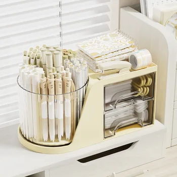 Stôl Organizátor držiak na pero multifunkčné úložný box Akryl šperky starostlivosti o pleť rúž parfum organizátor Domov skladovanie Zásuvky