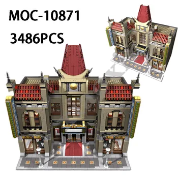Klasický Čínsky Film City MOC-10871 Modulárny Stavebný 3486pcs Vhodné pre 10232 Lepšiu Stavebné Bloky Palác Film Mesta