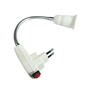 2/3 E27 Žiarovka Pätica Adaptér Converter LED Lampa Base Prepínač 30 cm EÚ Plug