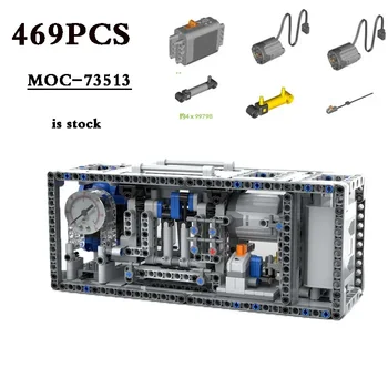 Na Sklade MOC-73513 Diaľkové Ovládanie Napájanie Funkcie Kompresor Výkon Funkcie Mechanické 469PCS stavebným Hračka Darček