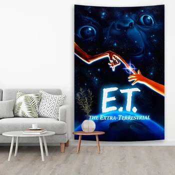 E. T. Extra-Terrestrials Plagát Na Stenu Tapestrybohemian Psychedelic Spálne Dekorácie Posteli Závesné Látkové Gobelín