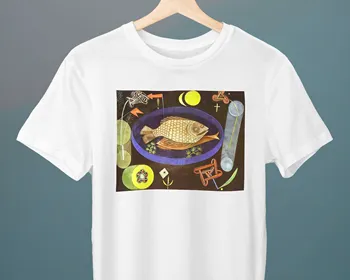 Aroundfish Paul Klee Maľovanie Unisex tričko Umenie T-shirt