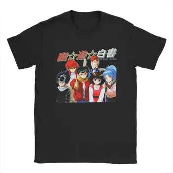Pánske Yu Yu Hakusho Gang Anime Tričko 100% Bavlna Topy Vintage Krátky Rukáv O Neck Tee Tričko 4XL 5XL 6XL T-Shirt