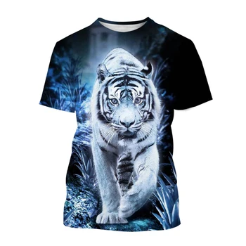 2023 Mužov a Ženy, Letné Nový 3D-tlačené Tiger Lete Unisex T-shirt Je Módne Zvierat T-shirt