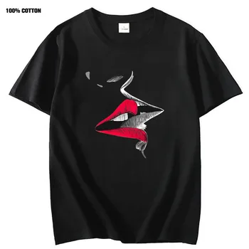 Kiss Me Opäť Tričko Kiss-Me-Opäť Streetwear Krátky Rukáv Estetické Letné T-Shirt Vintage Kawaii O-Krku Harajuku Topy Bavlna
