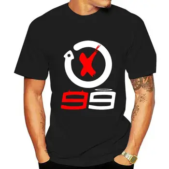 Jorge Lorenzo 99 Logo T Shirt Muži T-Shirt Pohode Čierna Letné Oblečenie Vlastné Racer Topy Moto Biker Tee Tričko Bavlna