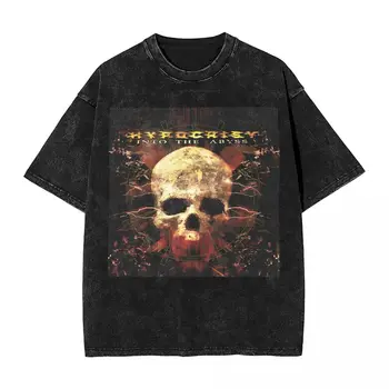 Populer pánske T-shirt Lete Hypocrisys Swedish Death Metalová Kapela Y2K Vintage Umyté Lete Zábavné Harajuku Móda Krátkych Mužov