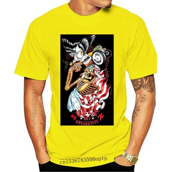Nové Sullen Mužov Voľný Vták Krátke Rukáv Tričko Čierne Oblečenie Tetovanie 420 Tees Darček k Narodeninám Tee Tričko