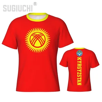 Pevne Športové tričko Kirgizsko Vlajka Kyrgyzstanis 3D Pre Mužov, Ženy Tees jersey Šaty Futbal Futbal Fanúšikov Vlasteneckej T tričko