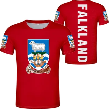 Falklandy MALVINAS Tričko s Logom Free Vlastné Meno Počet Flk T-shirt Text College Foto Oblečenie Tlač Jersey Bežné Krátke