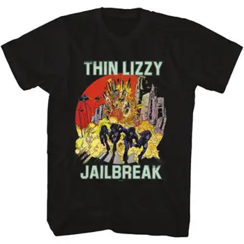 Pánske Thin Lizzy Jailbreak Komické T-shirt Malá Čierna