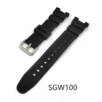 Príslušenstvo hodinky PU watchband Pre Casio G shock sgw100 SGW-100 Športu Popruh SGW-100-1V SGW-100-1VDF Vodotesný Náramok Kaučuk