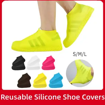 Vodotesný Silikónový Obuvi Vzťahuje na S/M/L sa Vzťahuje protišmykové Gumy Dážď Boot Gamaše Chránič Anti-Slip Topánka Pre Daždivý Deň