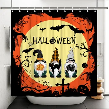 Šťastný Halloween Sprchový Záves Horor Krvavé Ruky Tekvica Kúpeľňa Nepremokavé Sprchový Záves Art Deco Domácnosti Vaňou Obrazovke
